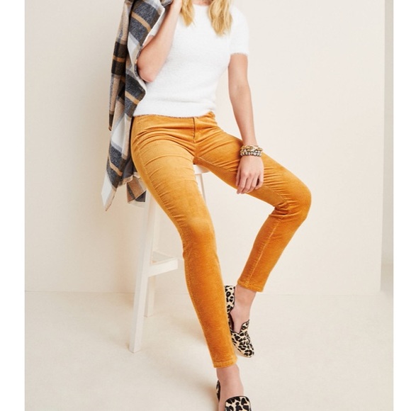 Paige Hoxton High-Rise Skinny Ankle Corduroy Pants